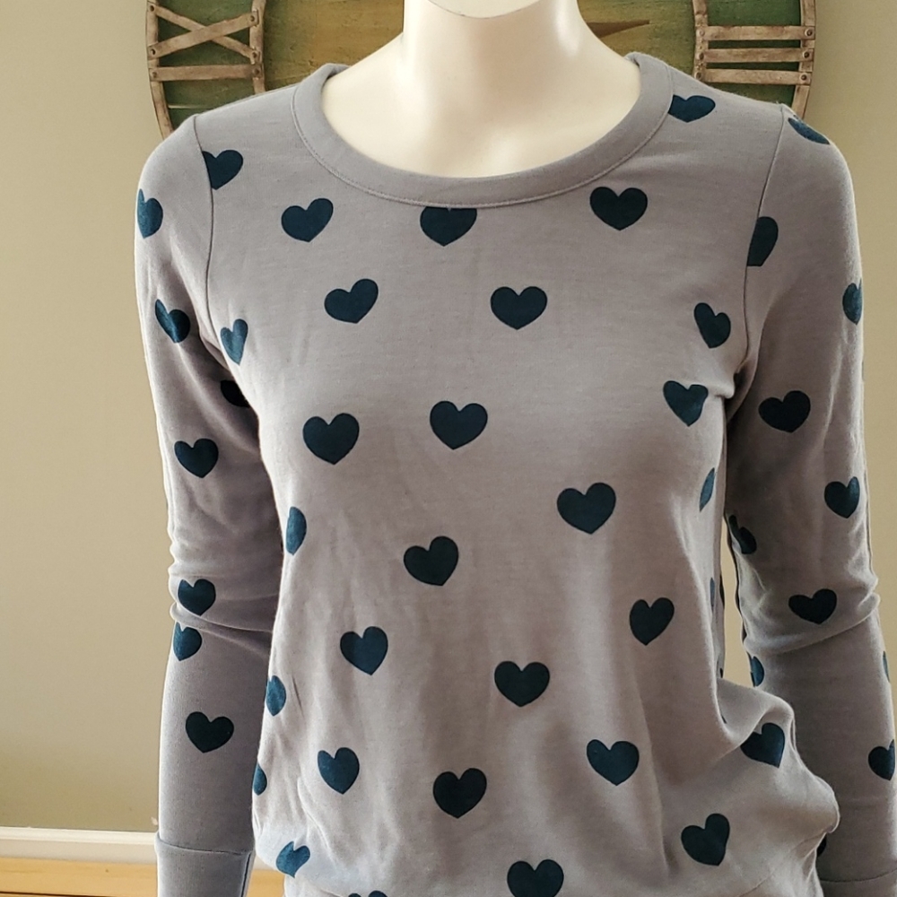 Chaser sweatshirt with blue heart print - Picture 2 of 12